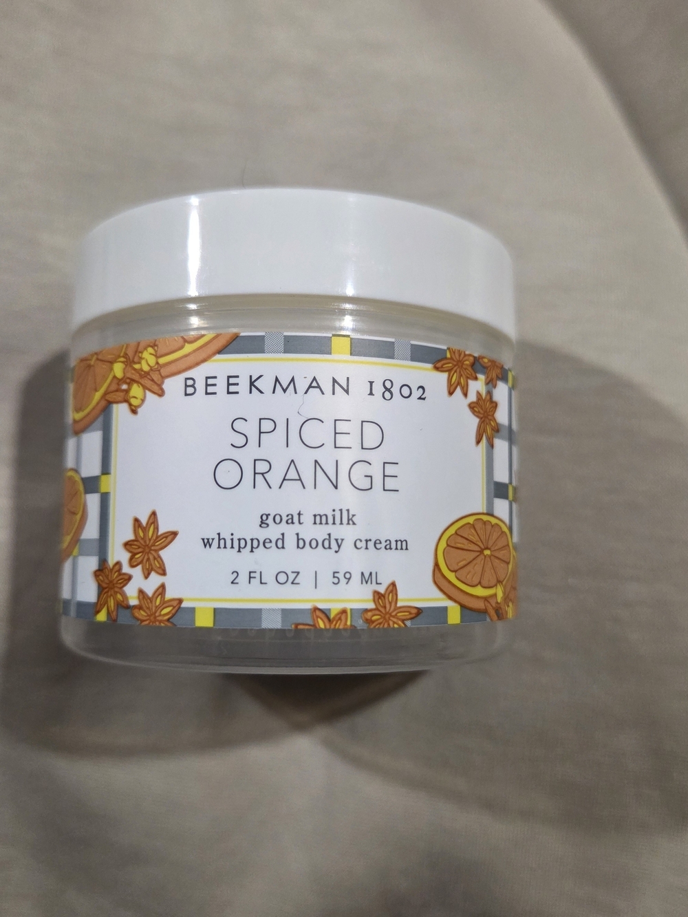 Beekman 1802 Spiced Orange Whipped Body Cream - White & Orange